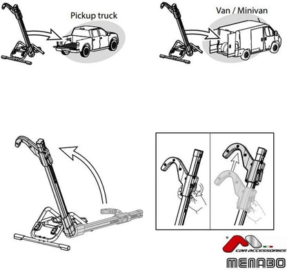 Fietsdrager voor Pick-up – Fietsendrager – Bike Carrier – Fietsrek – Busdrager – Draagkracht 30 kg – Verstelbaar voor 22-29 inch banden
