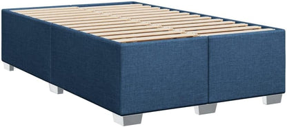 Bedframe – Bed Ombouw – Tweepersoonsbed – Twijfelaar Bed – Bedbodem – Blauw – 120x190 cm – Stevige Lattenbodem – Polyester Stoffering
