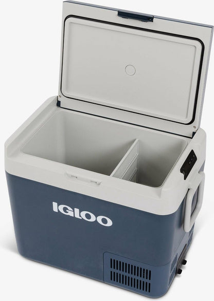 IGLOO ICF40 Draagbare compressor-koelbox, 39 liter, 12/24 V, 230 V, elektrische koelbox, -18 °C tot 20 °C, mini-koelkast, vriesbox voor camping, auto