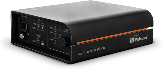 2x2 Dante Interface – Audio Interface – Netwerkinterface – Dante Converter – Dante Adapter – Bidirectionele Omzetting Van Analoge Audio – 48V Fantoomvoeding Per Kanaal
