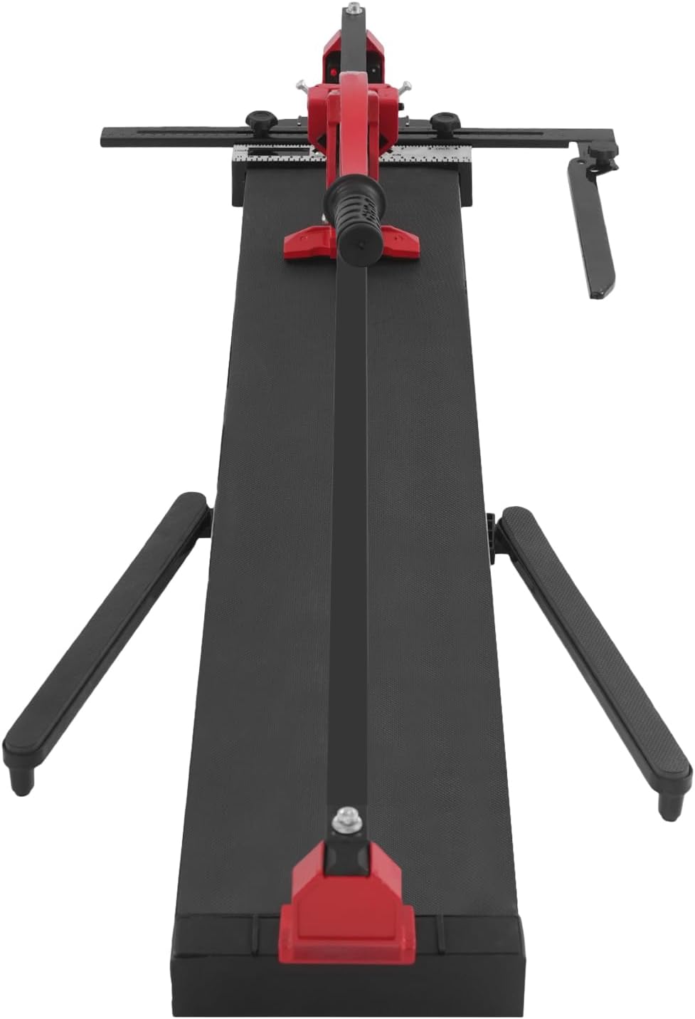 OUKANING Handmatige tegelsnijder met antislip voor nauwkeurige sneden tot 15 mm dikte, kogelgelagerde glijkop voor snel groeven en rechte sneden, voor keramiek, porselein (rood, 100 cm) - QUORE