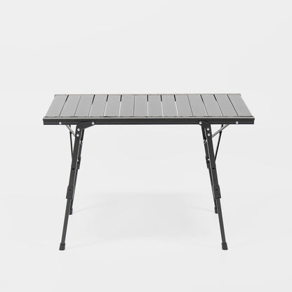 BOXIO - Tafel: inklapbare campingtafel 88 x 40 cm, weerbestendig, stabiel en opvouwbaar, in hoogte verstelbare outdoor tafel voor camping, tuin, balkon en camper accessoires, kleine tafel incl. tas