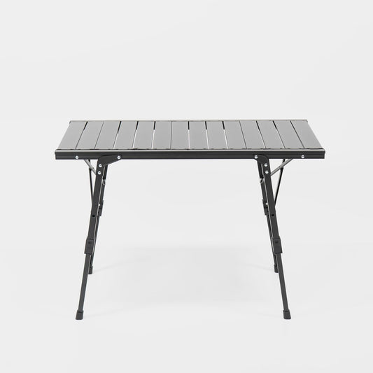 BOXIO - Tafel: inklapbare campingtafel 88 x 40 cm, weerbestendig, stabiel en opvouwbaar, in hoogte verstelbare outdoor tafel voor camping, tuin, balkon en camper accessoires, kleine tafel incl. tas