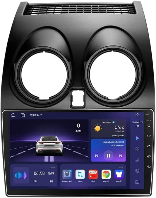 Hizpo Android 12 compatible with NI ssan Qashqai 2006-2013 Car Stereo 8-Core UPC 9 Inch Built in Carplay/Android Car Touch Screen Main Unit Reverse Input GPS Navigation (4GB+64GB) - QUORE