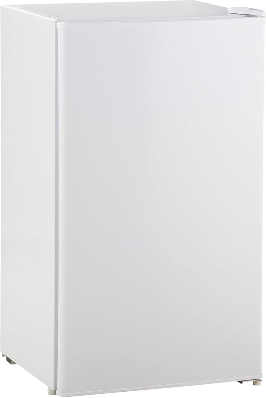 HOMCOM 91L Fridge Freezer 81L+10L, Small Fridge with Vegetable Drawer, Egg Tray, Ice Tray, Adjustable Temperature Control for Dorm, Office, Bedroom, White