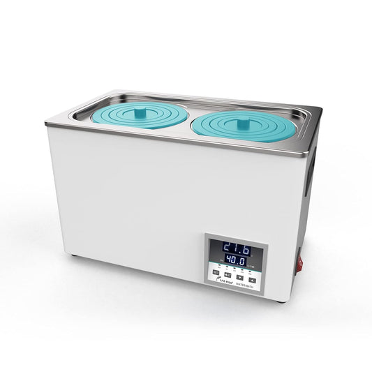 Digitaal Laboratoriumwaterbad 6 Liter – Laboratorium Waterbad – Thermostatisch Waterbad – Digitaal Waterbad – Verwarmingsbad – Nauwkeurige Thermostaat ±0,1 °C – Dubbele Opening, Roestvrij Staal