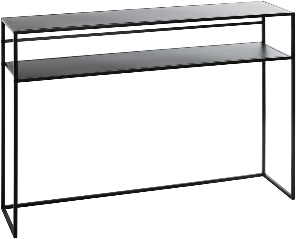 HAKU Console zwart, metaal - Maat: B 112 cm x H 81 cm x D 28 cm, Stijl: Modern