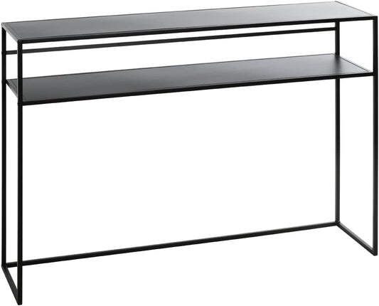HAKU Console zwart, metaal - Maat: B 112 cm x H 81 cm x D 28 cm, Stijl: Modern