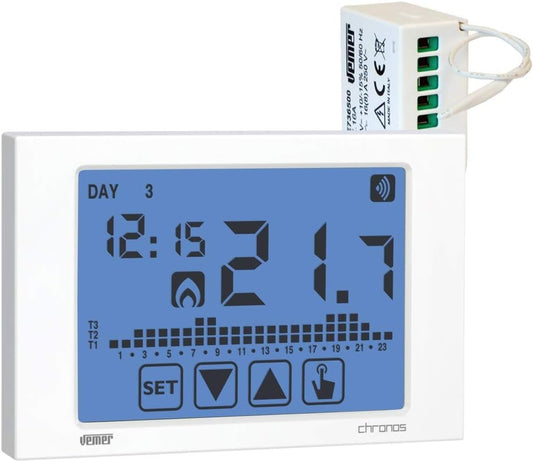 Wandthermostaat Wit – Thermostaat – Kamerthermostaat – Klokthermostaat – Chronothermostaat – Touchscreen Display – Wekelijkse Programmering