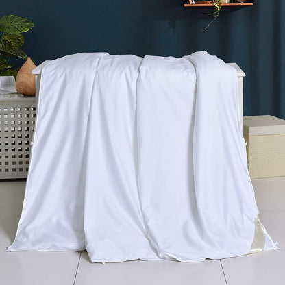 Alle seizoenen Gewicht 100% Mulberry ZILK Gevulde Dekbedovertrek voor Beddengoed Wit - Super King (220x240cm) 2-4 Tog