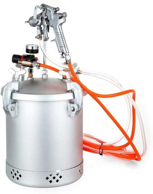 Drukverfpers – Verfspuit – Verfspuiter – Verfvernevelaar – Spuitpistool – 10 Liter Capaciteit – Instelbare Drukregelaar en Roestvrij Metaal
