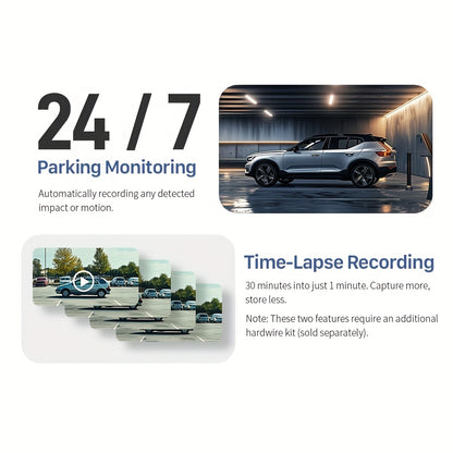 Dashcam – Auto Camera – Dual Recorder – Voorkant Achterkant – Wifi GPS – 4K Ultra HD Resolutie – Nachtzicht Met 8,03 cm IPS-Scherm