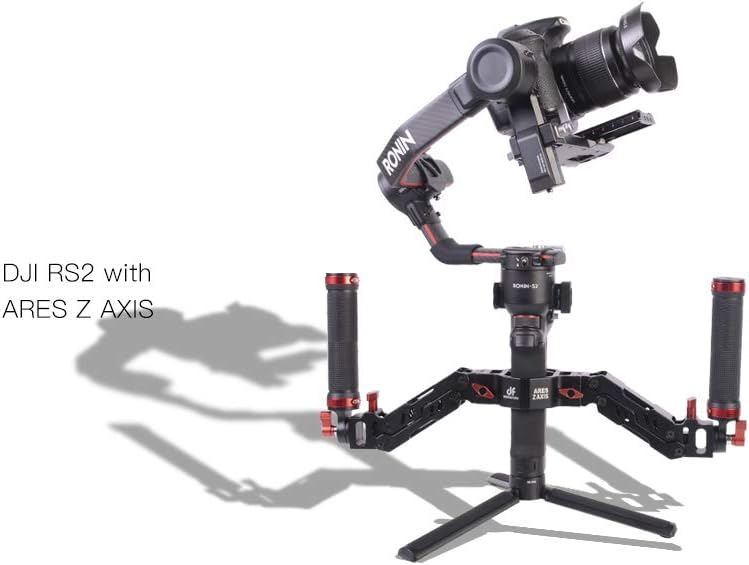 DF DIGITALFOTO ARES Z-as veer dubbele handgreep, flexibele demping afneembare dubbele handgreep gimbal, compatibel met ZHIYUN Crane 2 MOZA FEIYU DJI Ronin S/S2/RS3/RS3 Pro 3-assige gimbal