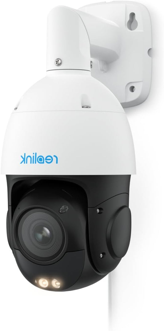 4K UHD Beveiligingscamera – PTZ Camera – Draaibare Beveiligingscamera – Buitenbeveiligingscamera – PoE Camera – 5X 3D Optische Zoom – Kleurennachtzicht & Auto Tracking
