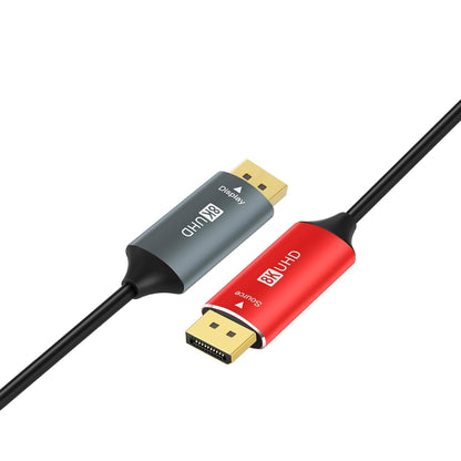 4K 8K DisplayPort Optische Glasvezelkabel 75M, DP naar DP 1.4 Kabel 8K@30Hz, 4K@144Hz 32.4Gbps ondersteuning HDR, G-Sync FreeSync voor laptop, PC, TV