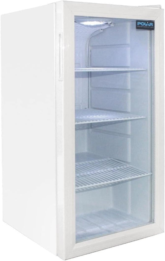 Onder Toonbank Displaykoelkast Wit – Onderbouw Koelkast – Barkoelkast – Koelvitrine – Drankenkoelkast – 88 Liter Inhoud – Dubbele Glazen Deur