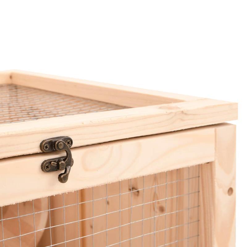 Konijnenkooi – Houten Kooi – Konijnenhok – Binnenkooi – Buitenkooi Marrone – Stevige Houten Constructie – Afneembare Lade 81x40x60 cm