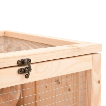 Konijnenkooi – Houten Kooi – Konijnenhok – Binnenkooi – Buitenkooi Marrone – Stevige Houten Constructie – Afneembare Lade 81x40x60 cm