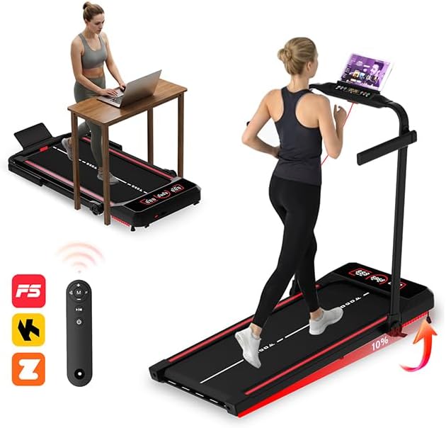 Loopband – Inklapbare Loopband – Fitnessapparaat – Hardloopband – Walking Pad – Bluetooth Luidspreker – Manuele Helling 10%
