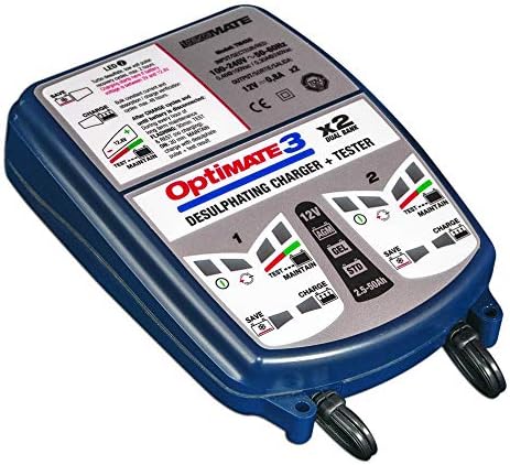 Optimate - Optimate 3 batterijlader - voor 12 V batterij - kan twee batterijen tegelijkertijd testen en/of opladen