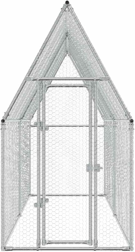 Kippenkooi – Kippenren – Poultry Cage – Kippenhok – Gevogelte Ren – 400x170x177 cm – Gegalvaniseerd Staal – Weerbestendig & Ruim