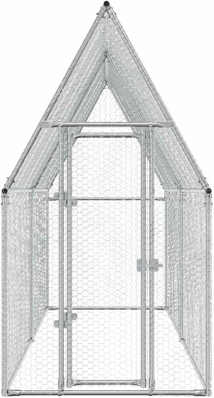 Kippenkooi – Kippenren – Poultry Cage – Kippenhok – Gevogelte Ren – 400x170x177 cm – Gegalvaniseerd Staal – Weerbestendig & Ruim