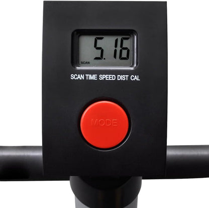 Hometrainer – Fitnessfiets – Cardiofiets – Fitnessapparaat – Hometrainerfiets – Compact Formaat – Verstelbaar Zadel – Stil Bandoverdrachtssysteem – Draagvermogen 100 kg – Zwart