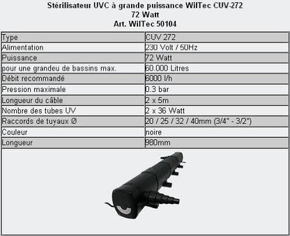 SunSun bio-vijverfilterset 60.000 l UVC 72 W met vijverslang 5 m