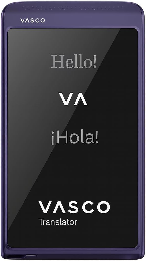 Vasco Translator Q1 | AI Stemkloning Vertaalmachine | 113 Talen | Kosteloos internet in bijna 200 landen (Mystic Plum)