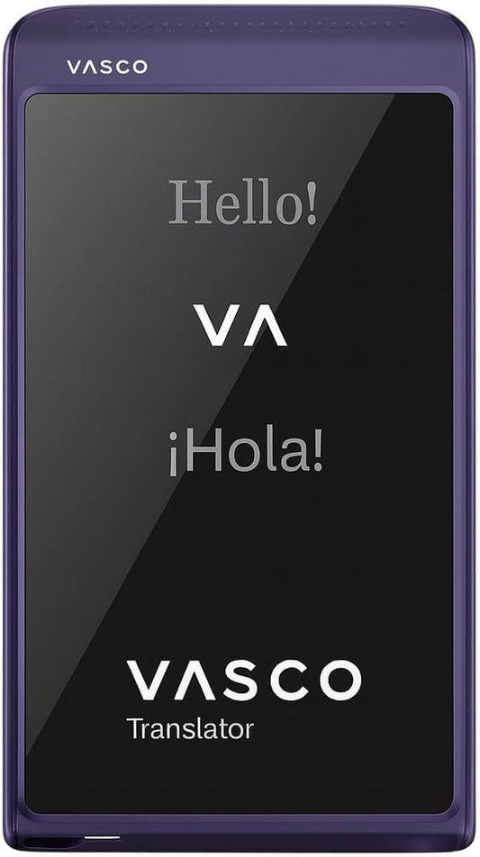 Vasco Translator Q1 | AI Stemkloning Vertaalmachine | 113 Talen | Kosteloos internet in bijna 200 landen (Mystic Plum)