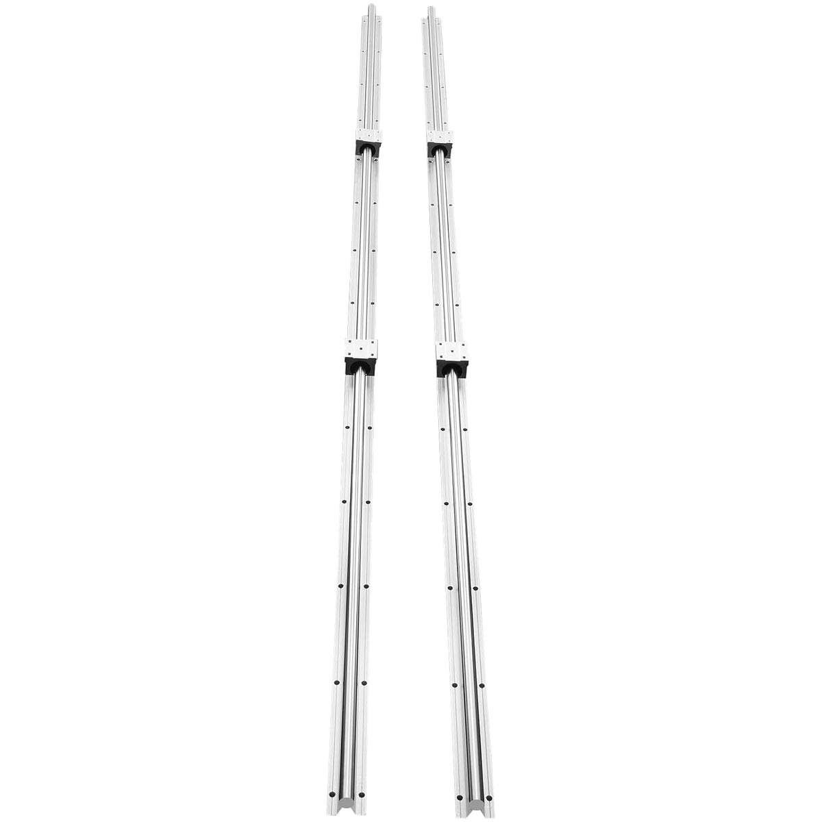 VEVOR Linear Guide Rail SBR20, 1800 mm, 2 Pieces, Linear Rail 1800 mm, 4 Pieces, Ball Bearings SBR20UU, Linear Bearing Glides Set for Automated Machines, CNC Routers, Lathes,