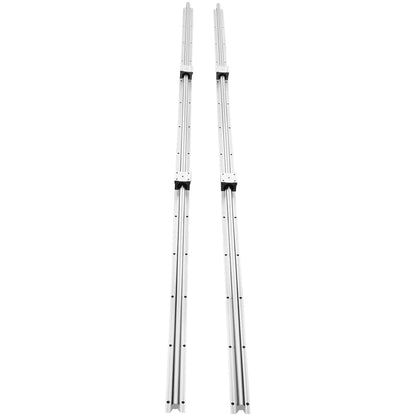 VEVOR Linear Guide Rail SBR20, 1800 mm, 2 Pieces, Linear Rail 1800 mm, 4 Pieces, Ball Bearings SBR20UU, Linear Bearing Glides Set for Automated Machines, CNC Routers, Lathes,