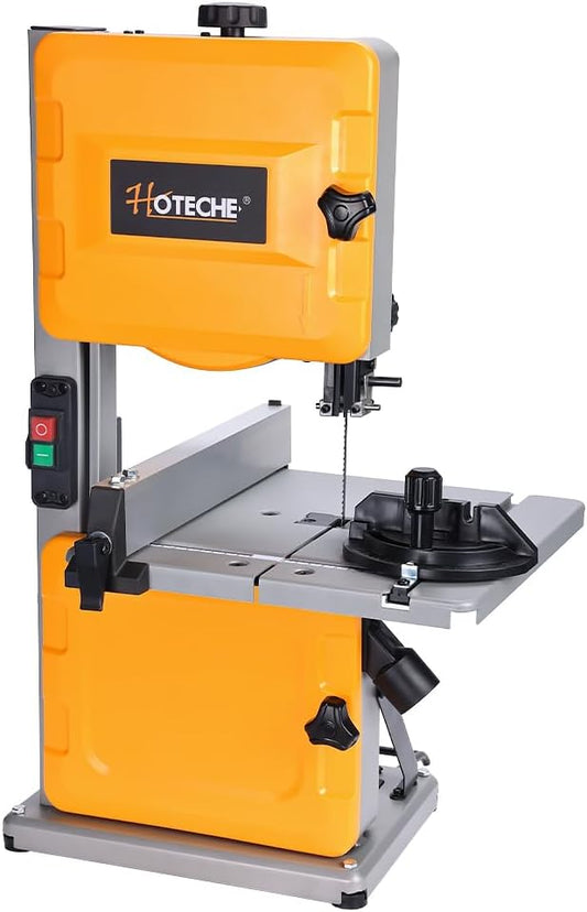Hoteche 200 mm bandzaag, 250 W koperdraadmotor, 1500 tpm, maximale snijbreedte 200 mm, in gekleurde doos