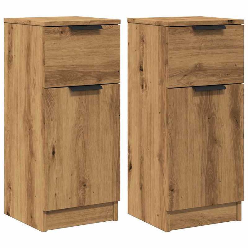 Sideboards 2 st 30x30x70cm edited wood artisanal oakkleur Removable storage practical