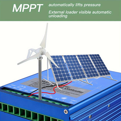 2000W Wind Zonne-Omvormer – Hybride MPPT Controller – Off-Grid Laadregelaar – Energie Inverter – 12V/24V/48V Systeem – LCD Display – Automatische Schakelaar