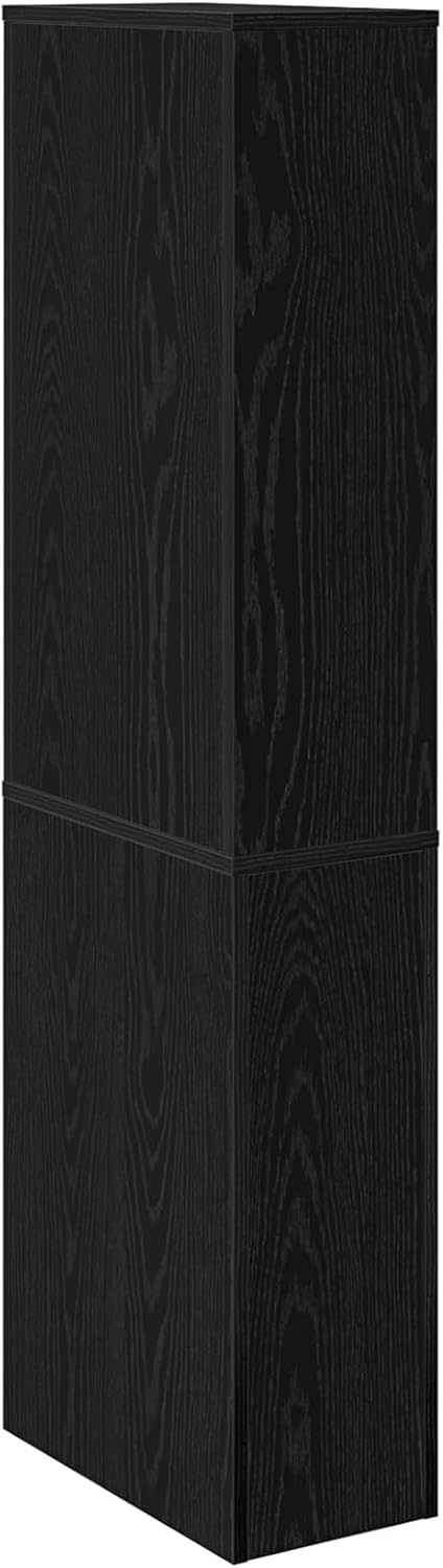 Gecheer Narrow Bathroom Cabinet, Black Oak, 22 x 41 x 135 cm, Bathroom Cabinet, Storage Rack for Bathroom, Hallway, Entrance, Kitchen, 871653 - QUORE