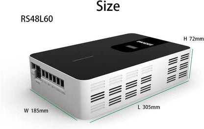 SolaMr 60A MPPT Solar Charge Controller 12V/24V/36V/48V Automatische Identificatie met LCD Display voor Communicatie Basisstations en Huishoudelijke Systemen - RS48L60