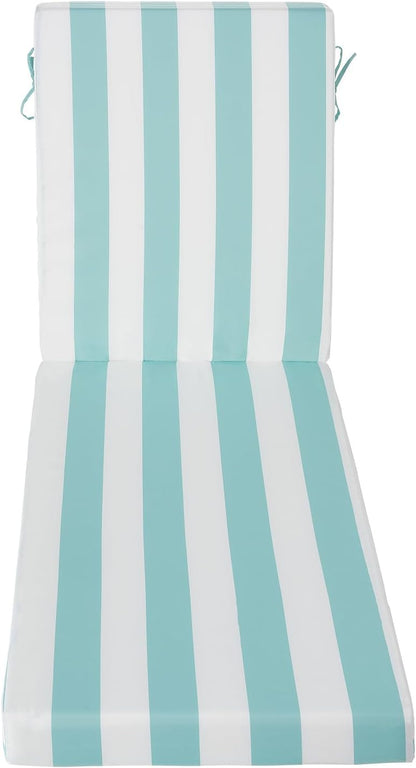 Loungekussen Voor Ligstoelen – Tuinkussen – Ligstoelkussen – Strandkussen – Tuinmeubelkussen – Waterafstotend en Lichtbestendig – Verstelbare Riemen en Antislipkoord – Set Van 2 – 2032 X 660 X 98 MM