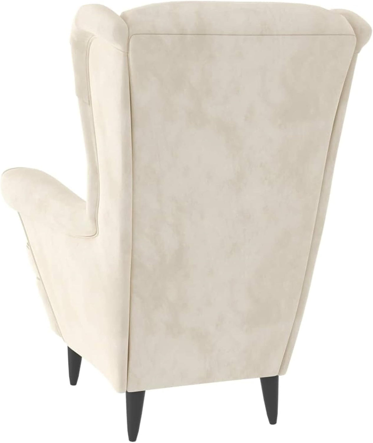 Fauteuil – Relaxstoel – Leunstoel – Lounge Chair – TV Stoel – Fluweel Crème – Hoge Rugleuning – Inclusief Voetensteun
