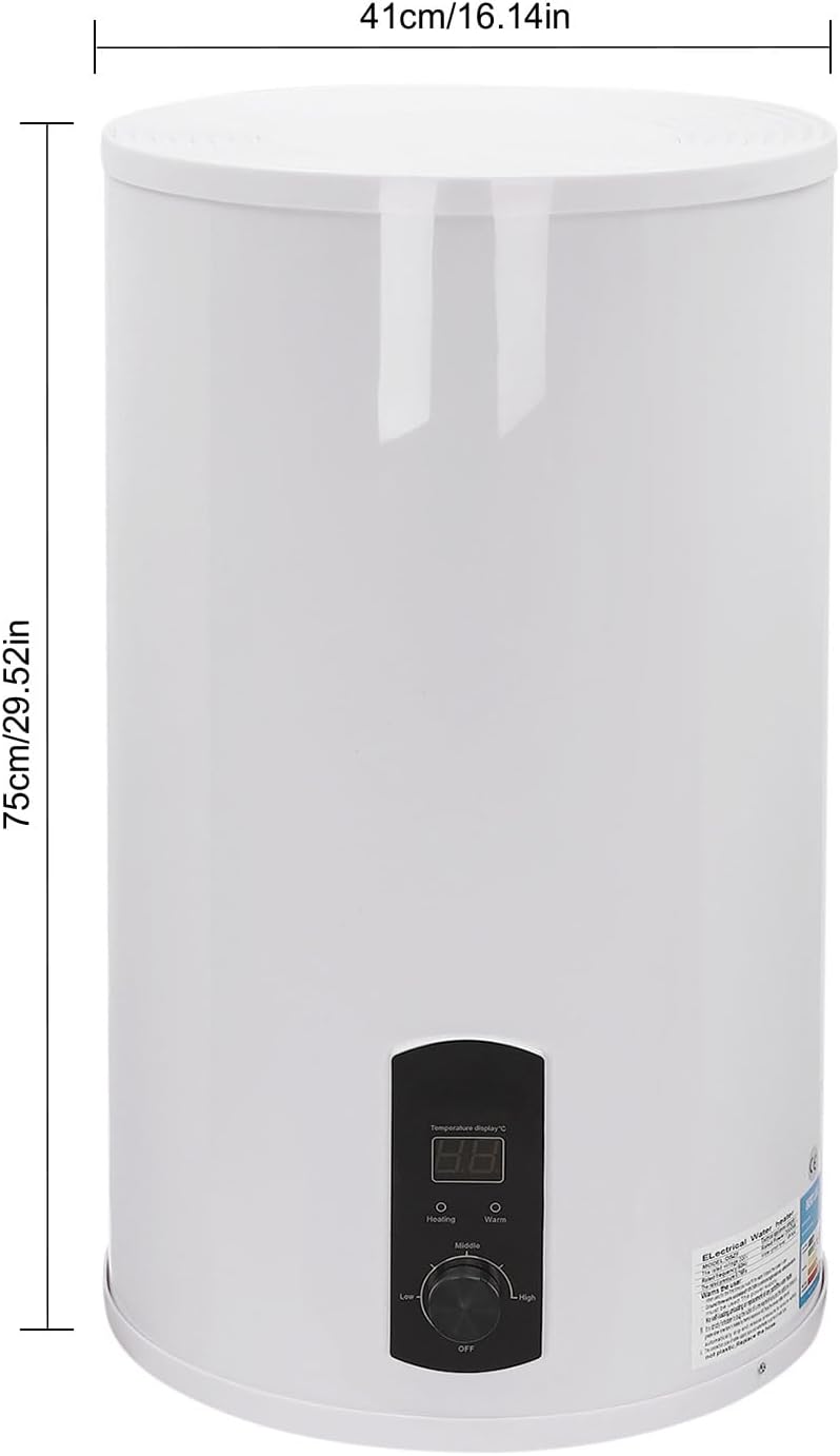 Electric Water Heater - Vertical Tank, Water Boiler With Actual Storage Capacity Of 70 Liters - QUORE