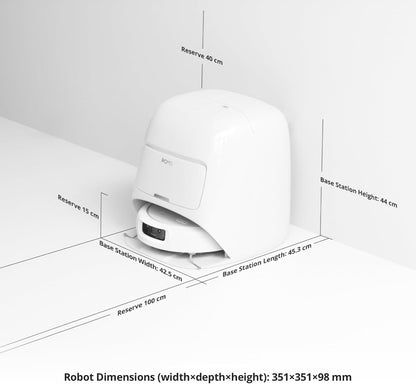Robotstofzuiger – Robotstofzuiger met Mop – Slimme Stofzuiger – Automatische Zuiger – Draadloze Zuigrobot – 25.000 Pa Zuigkracht – Zelfreinigend Basisstation met 200 Dagen Onderhoudsvrij Gebruik