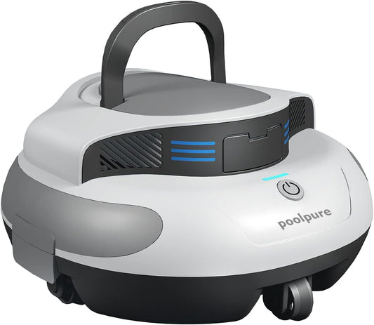 POOLPURE Piscina Zwembadrobot, 5000 mAh Pulizia Doppio motor, dubbele Hall-sensor, led-display, Parcheggio Automatico, IPX8 Impermeabile, draadloze zwembadstofzuiger