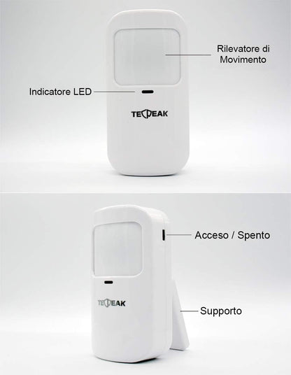 TECPEAK Draadloos alarmsysteem voor thuis, wifi/GSM-alarmset met sirenebeveiliging biedt een zeer effectieve manier om je huis en kantoor te beschermen (A1-N)