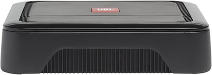 JBL Club A600 Mono Subwoofer Auto Versterker met 350W RMS op 4Ω, 600W RMS op 2Ω, Class D techniek, 10–320Hz bereik, variabele low-pass filter, bassboost en faseschakelaar voor systeemafstemming