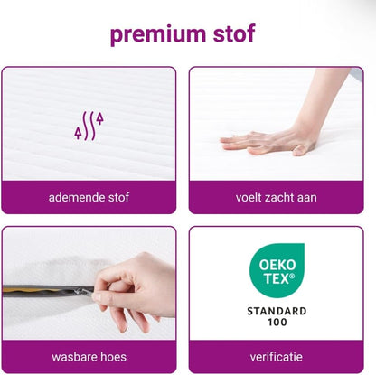 vidaXL Schuimmatras middelzacht 120x200 cm, tweepersoonsmatras, tweepersoons matras, matras schuimrubber, foam matras, matras schuim