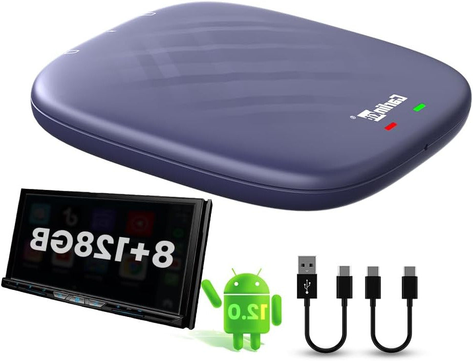 Wireless CarPlay – Draadloze Android Auto – AI Box – CarPlay Adapter – Auto Multimedia – 8 GB RAM + 128 GB Opslag – Android 13.0 Systeem met YouTube en Netflix