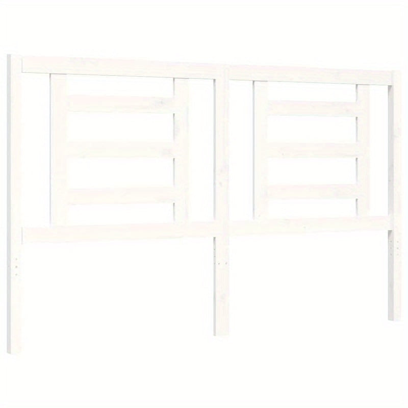 White Bed Frame Measuring 160X200 Cm, Made of Solid Pine Wood, Removable And Long-Lasting, Without a Mattress.
