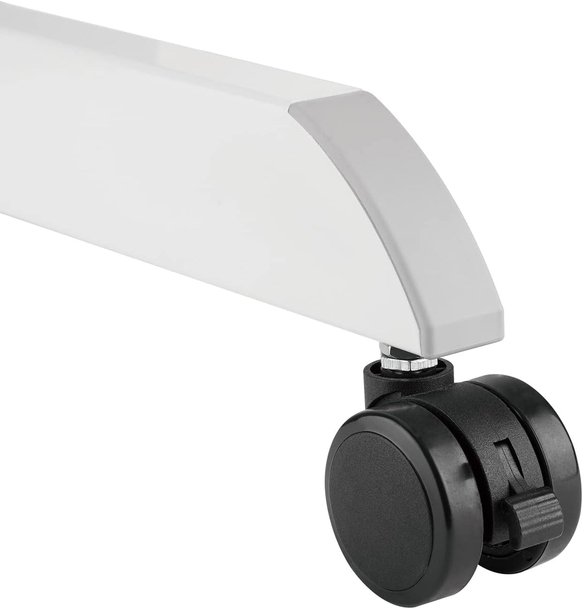 Maclean MC-892 in hoogte verstelbare laptoptafel met wielen zit-sta-bureau gasveer in hoogte verstelbaar tot max. 113 cm 30 graden kantelbaar belastbaar tot 8 kg (witte kleur)