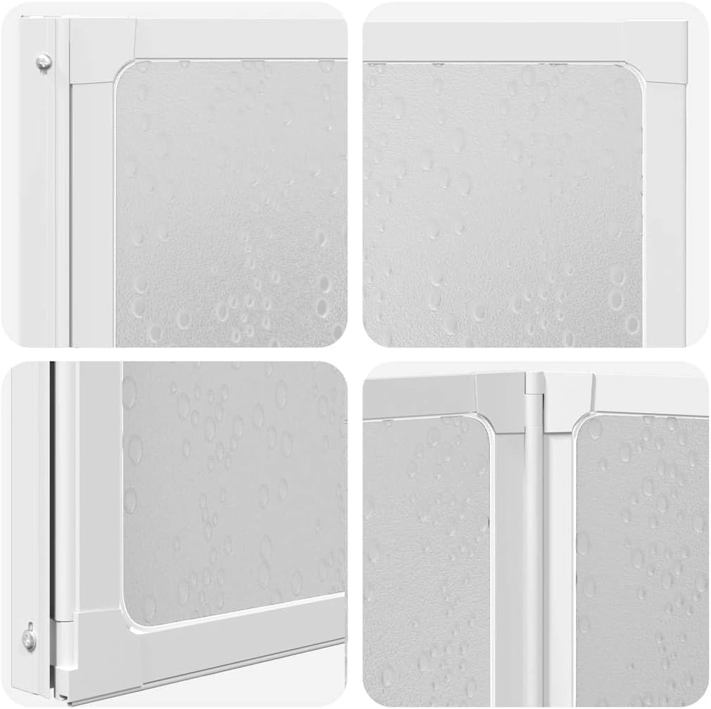 Badwand – Douchewand – Badscherm – Douchewand Vouwen – Inklapbare Badwand – 141 x 132 cm – Aluminium Frame & Rubber Dichting