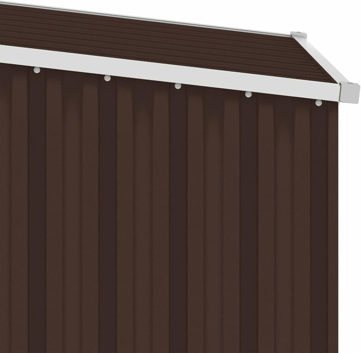 Tidyard Garden shed, outdoor shed, with galvanised steel door, brown, 87 x 98 x 159 cm, garden shed, steel shed, tool shed made of steel, tool shed made of steel - QUORE